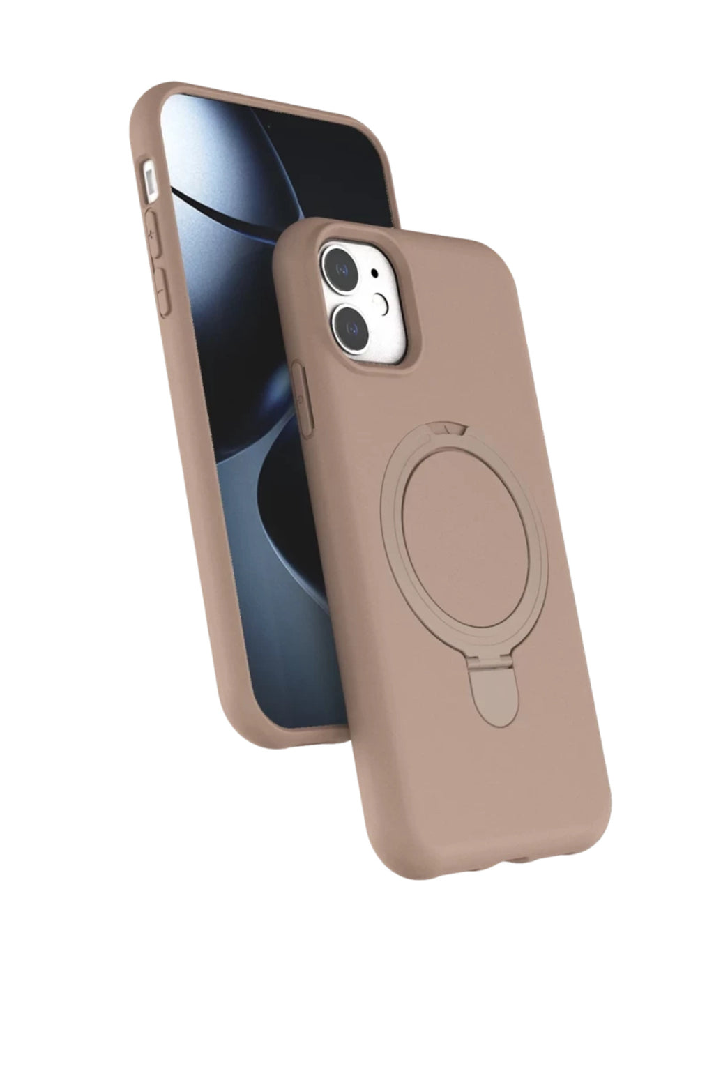 Apple iPhone 11 Uyumlu Regal Magsafe Standlı Kapak - Çöl Titanyum