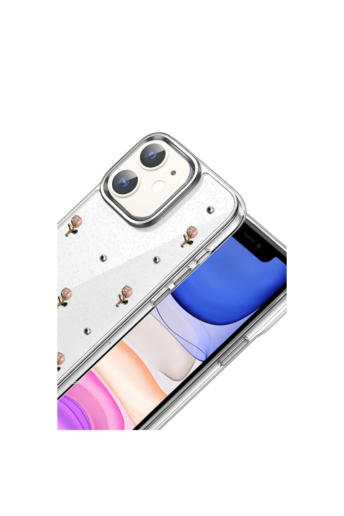 Apple iPhone 11 Uyumlu Fiyonk Desenli Kapak - Desen 6