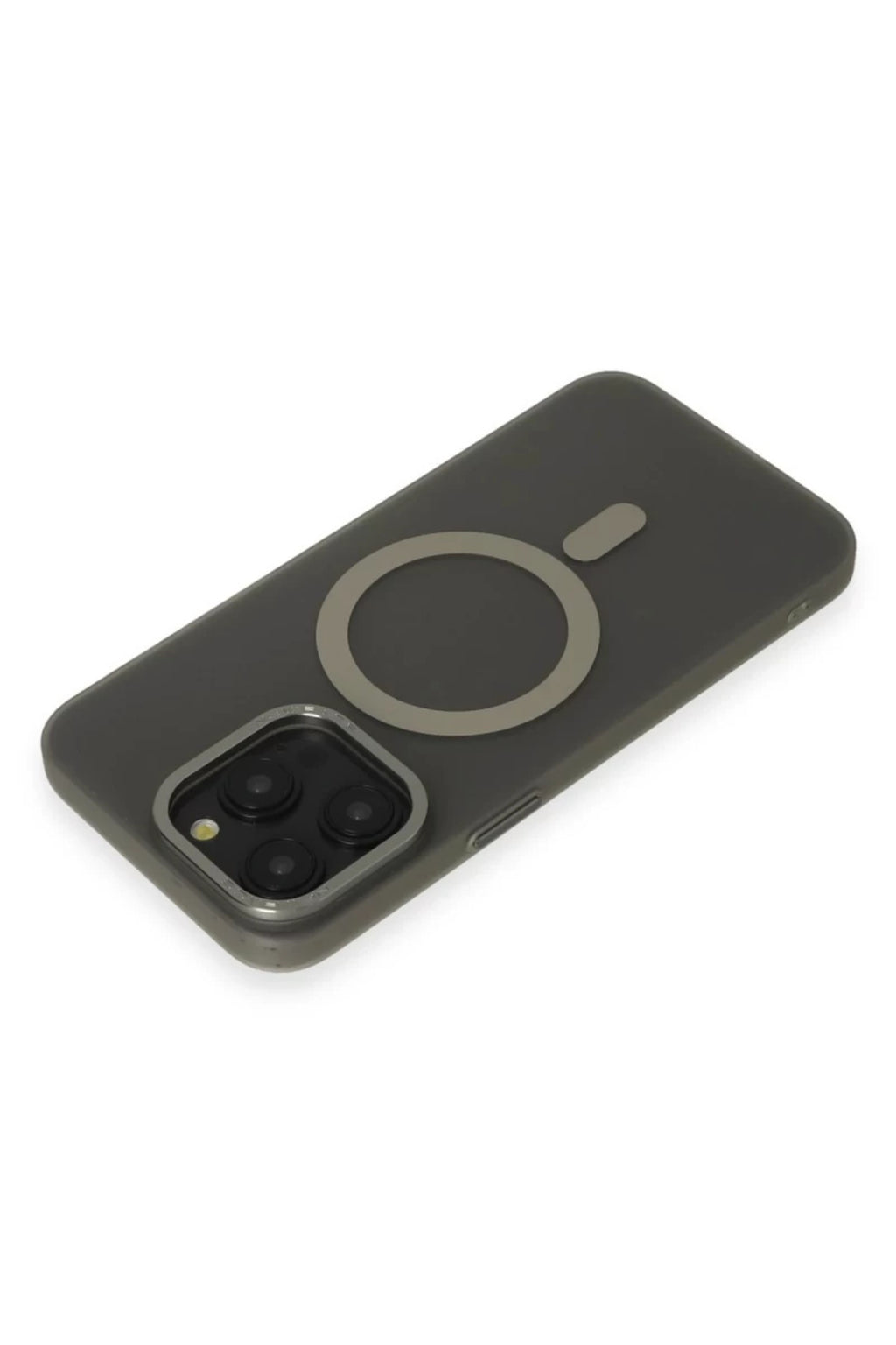 Apple iPhone 15 Pro Uyumlu Kılıf Lodos Magneticsafe Mat Kapak - Titan Gri