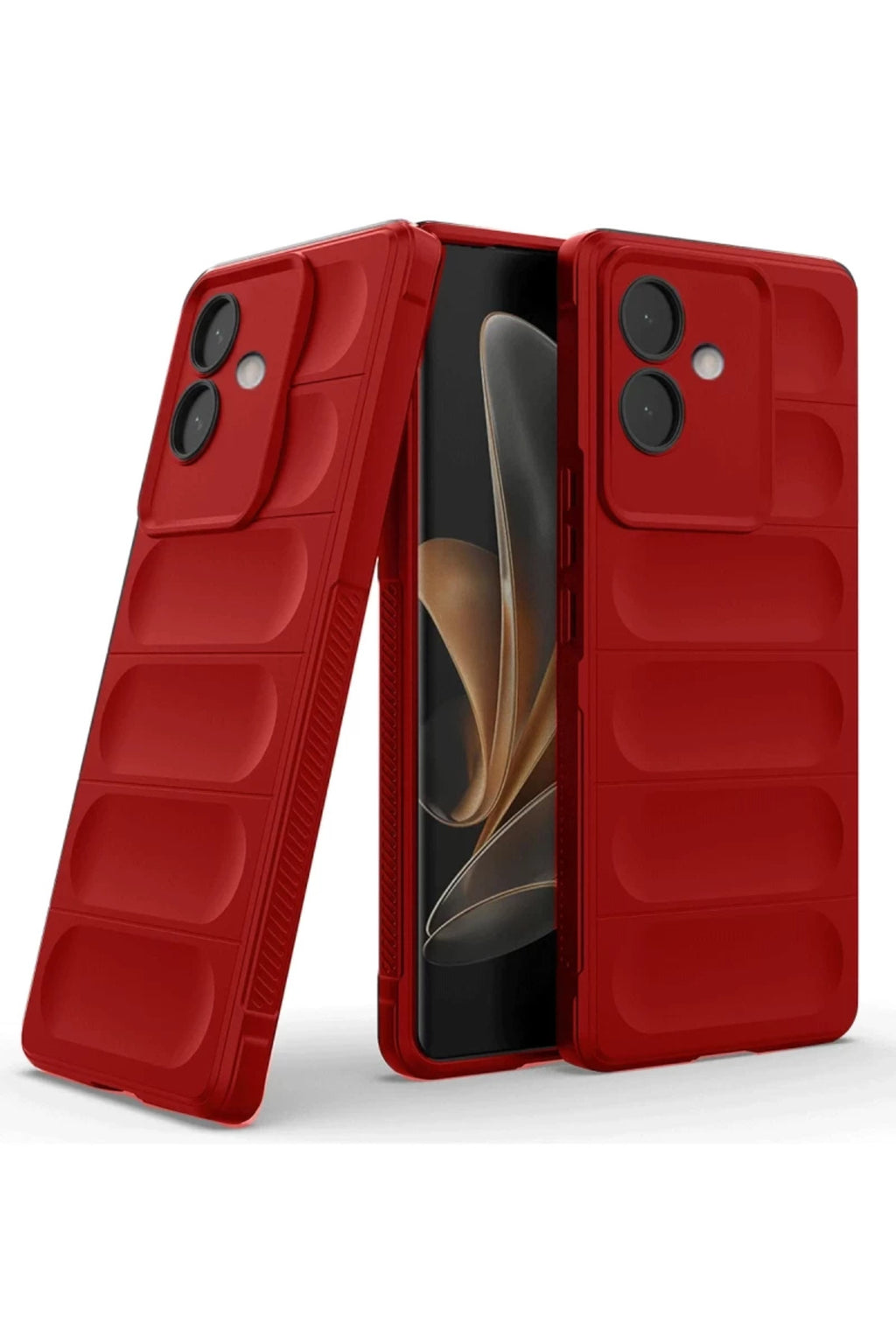 Oppo A3 Uyumlu Kılıf Optimum Silikon - Kırmızı
