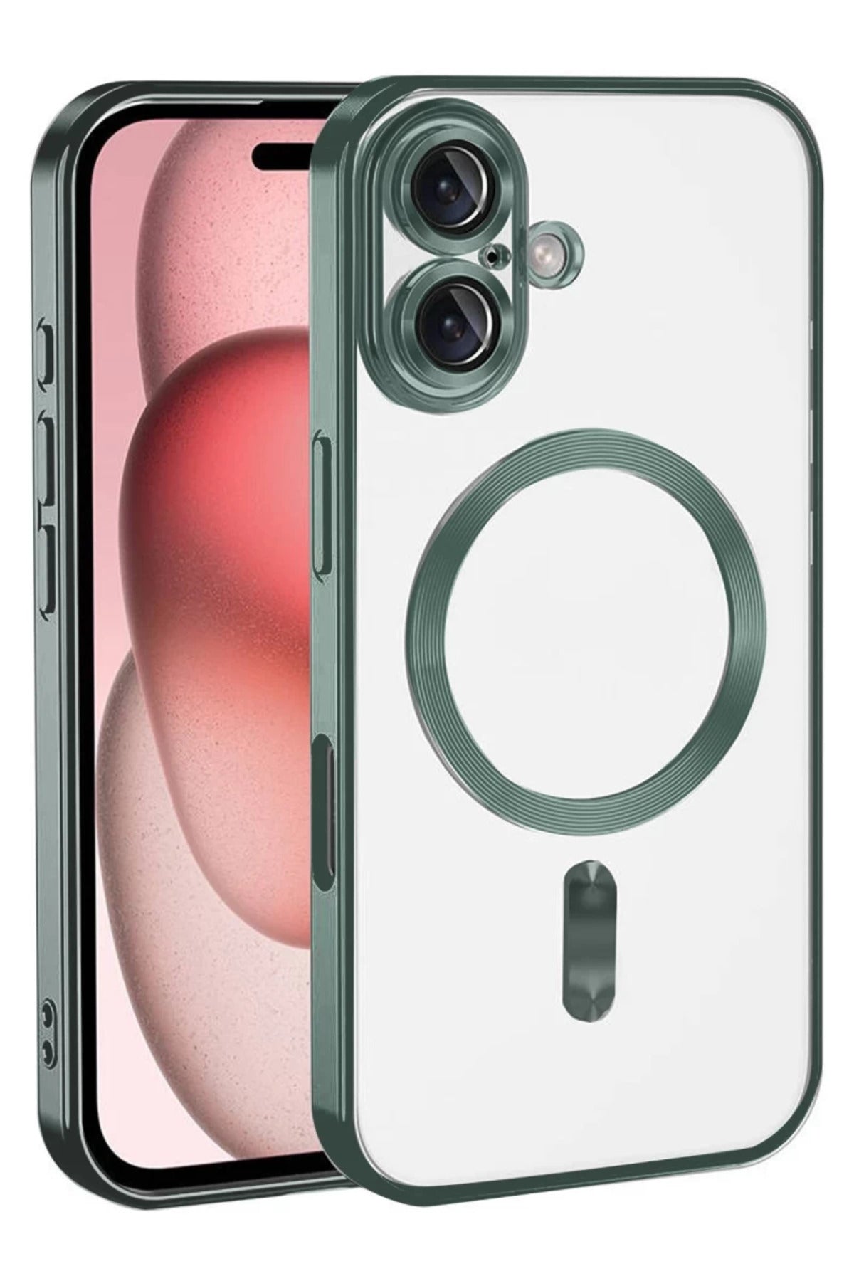 Apple iPhone 17 Uyumlu Kross Magneticsafe Kapak - Koyu Yeşil