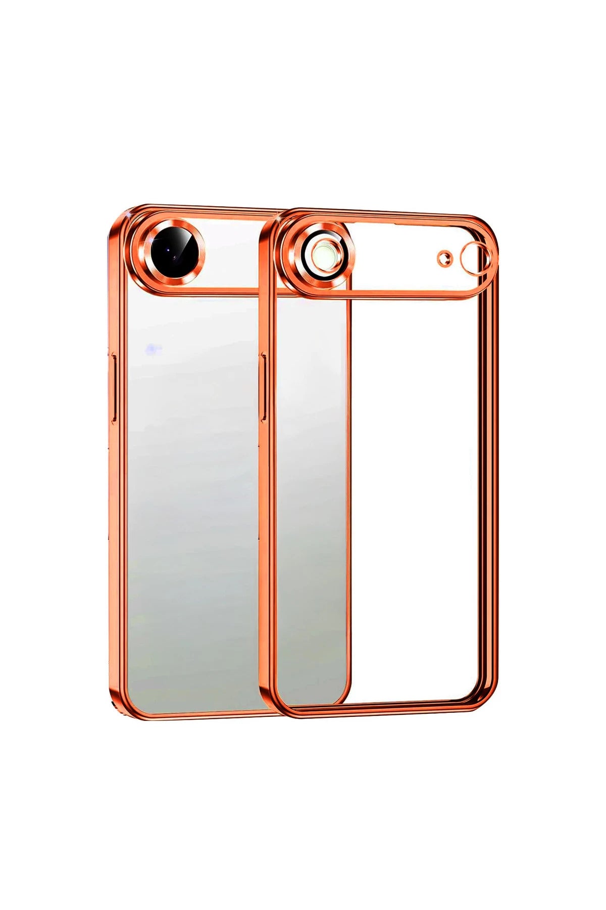 Apple iPhone 17 Air Uyumlu Lensli Silikon - Turuncu