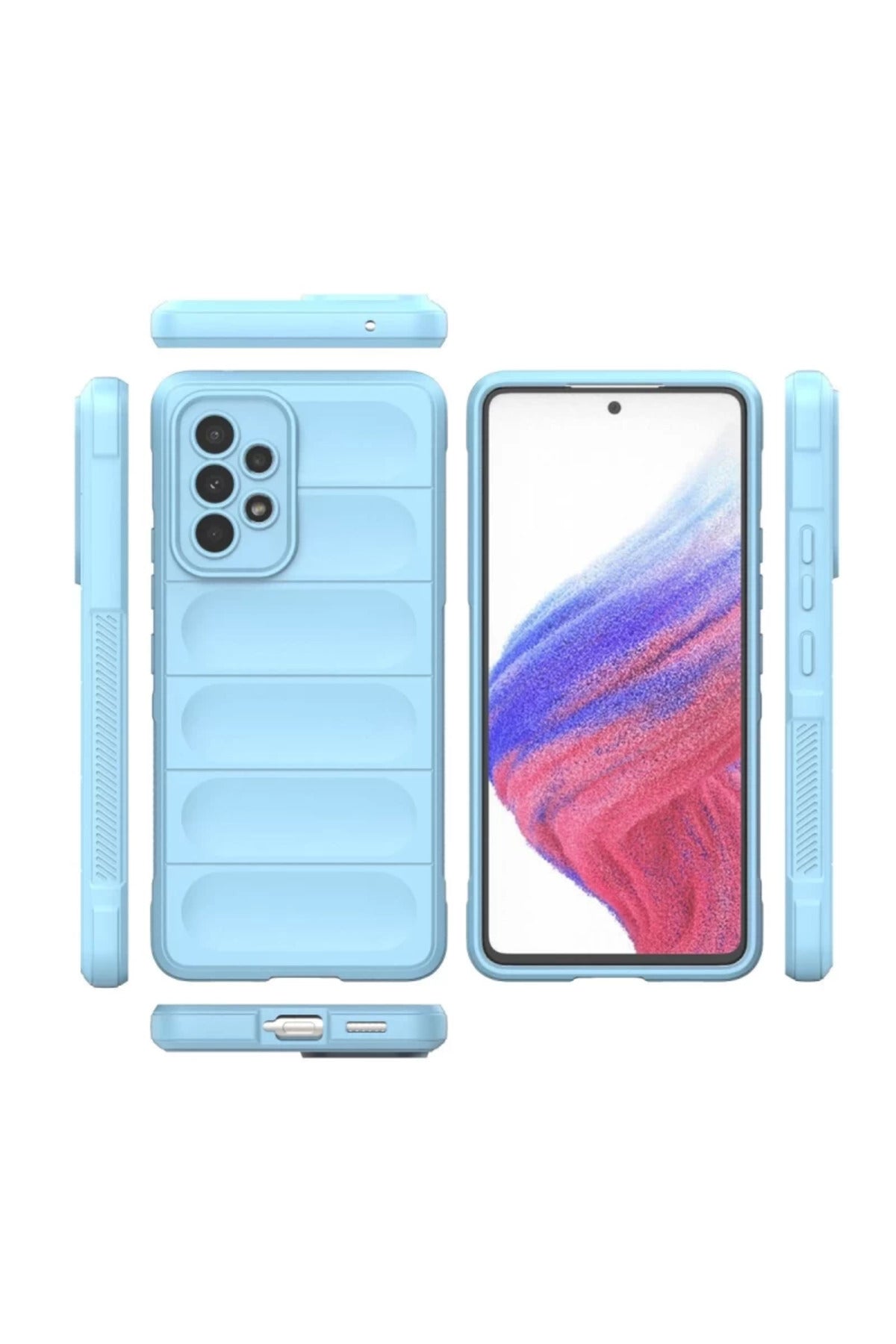 Samsung Galaxy A53 5G Uyumlu Kılıf Optimum Silikon - Sky Blue