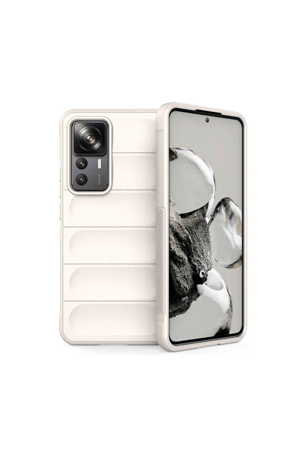 Xiaomi Mi 12T Pro Uyumlu Kılıf Optimum Silikon - Krem