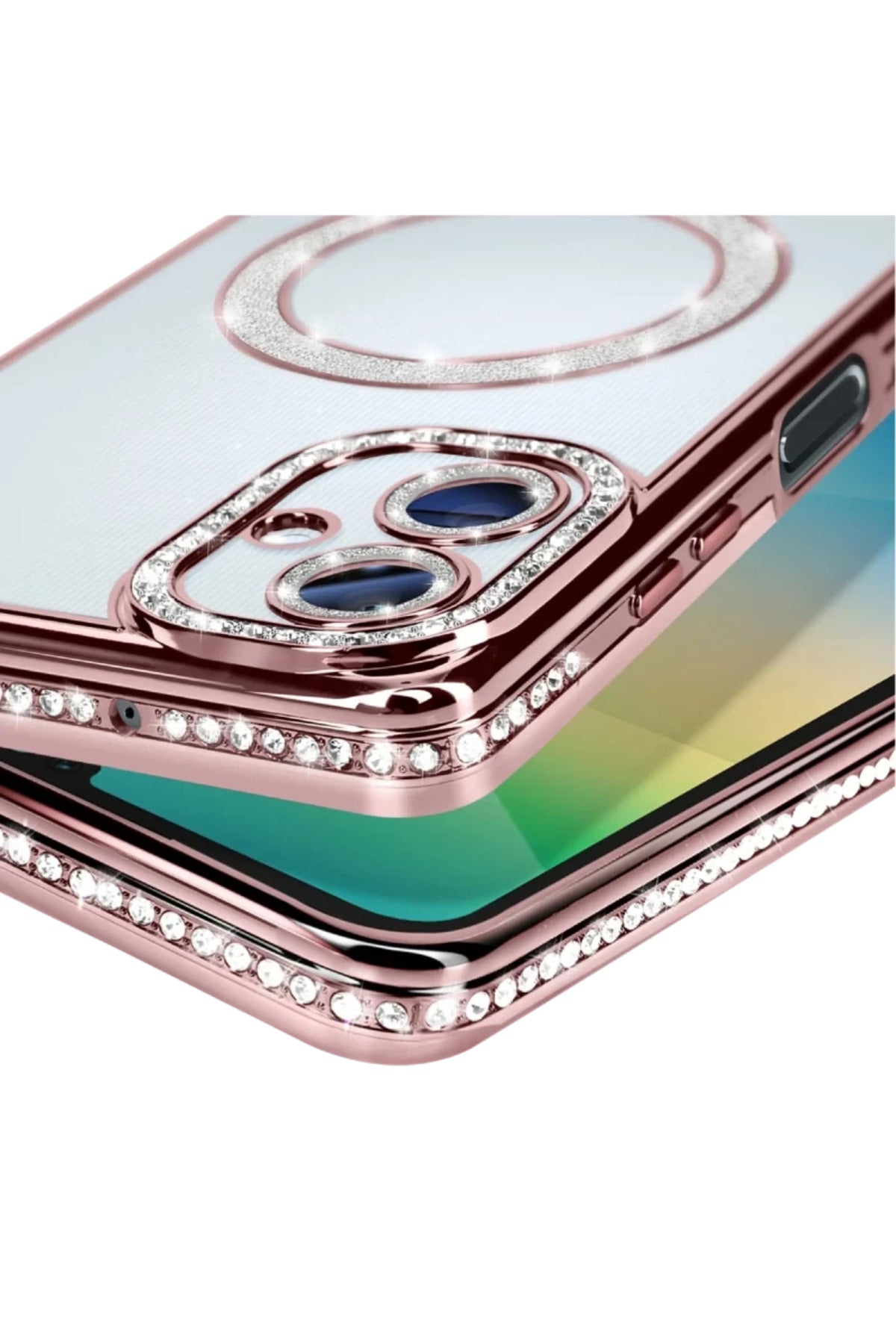 Samsung Galaxy A06 Uyumlu Joke Simli Magneticsafe Kılıf - Pembe