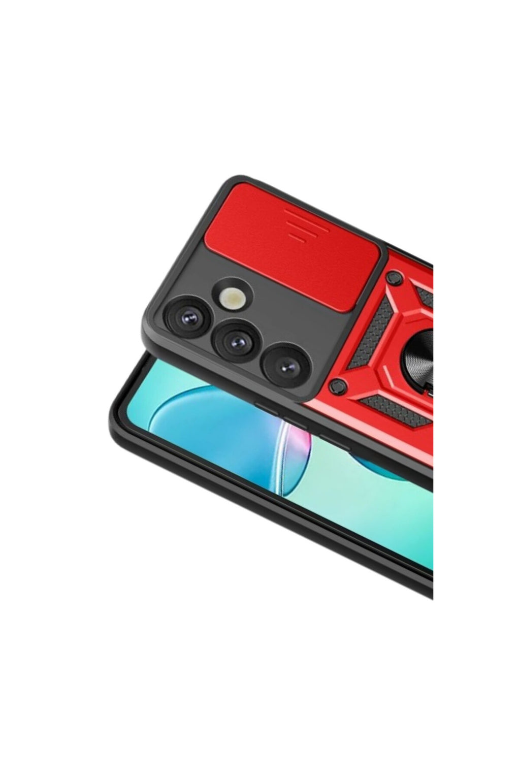 Samsung Galaxy S26 Uyumlu Pars Lens Yüzüklü Silikon - Kırmızı