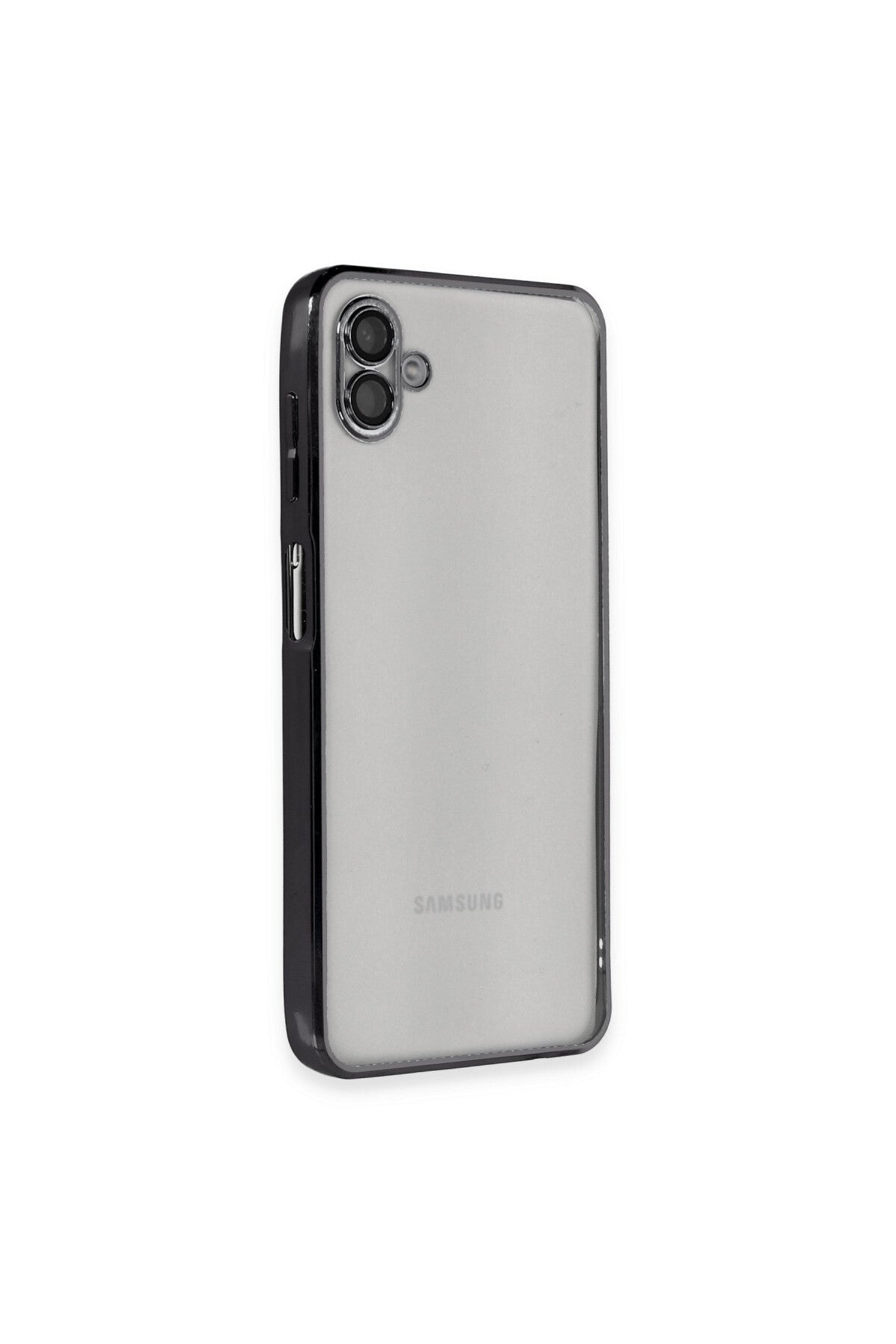 Samsung Galaxy A04 Uyumlu Kılıf Lensli Silikon - Siyah