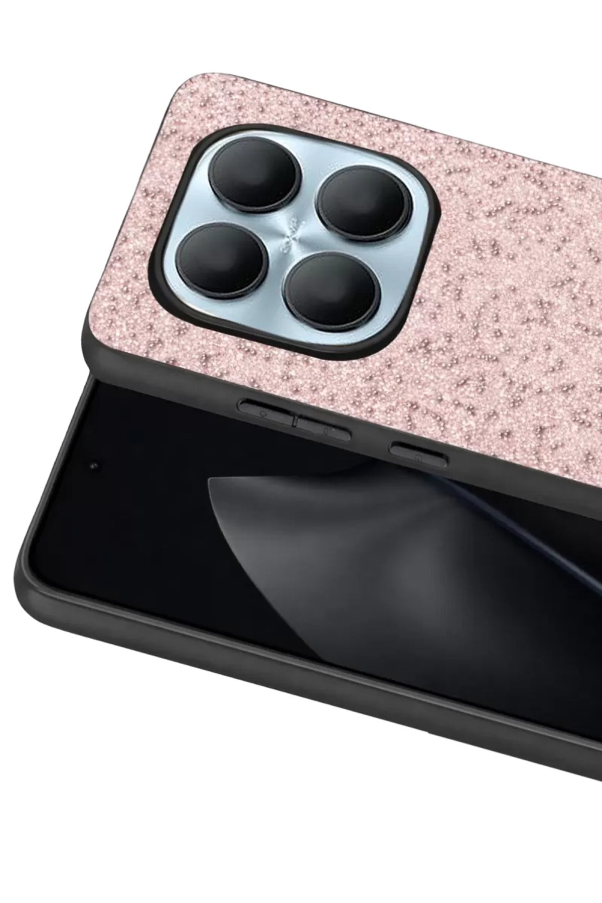 Onegif Xiaomi Redmi Note 15 Pro 5G Uyumlu Bright Simli Kapak - Pembe