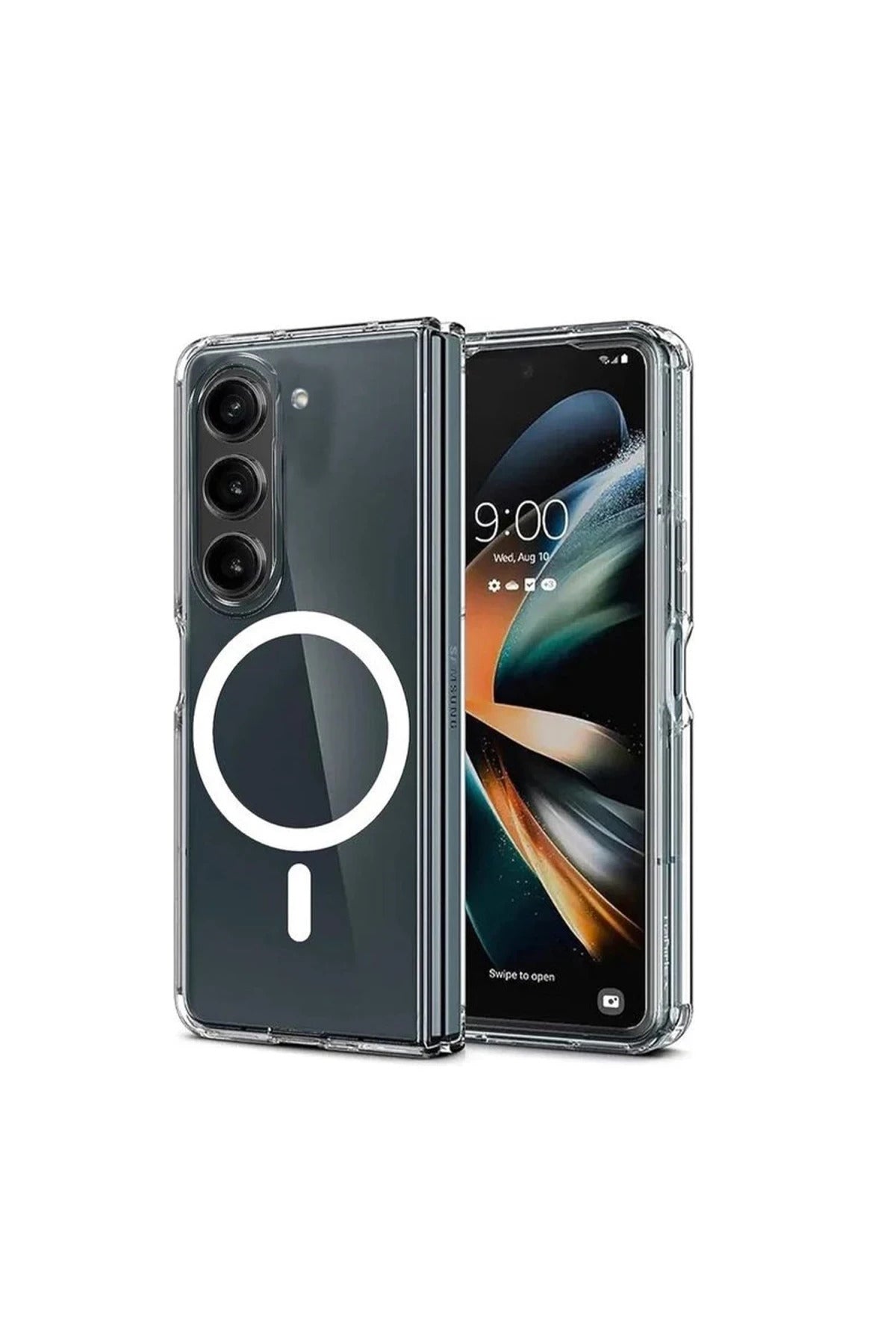 Samsung Galaxy Z Fold 6 Kılıf Magneticsafe Şeffaf Silikon - Şeffaf