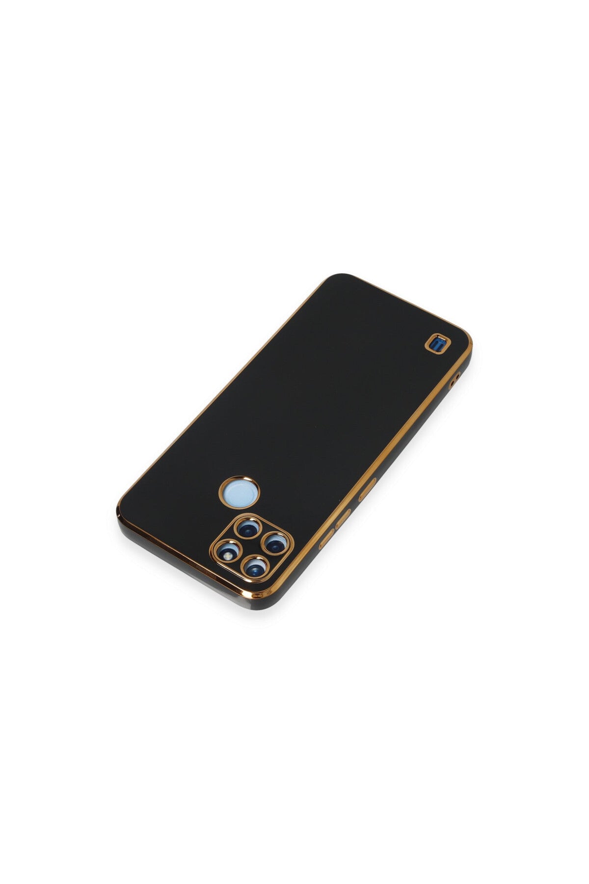 Realme C25Y Uyumlu Kılıf Volet Silikon - Siyah
