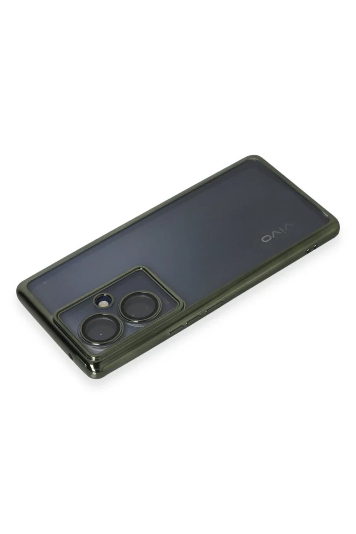 Vivo V29 Lite Uyumlu Kılıf Lensli Silikon - Yeşil