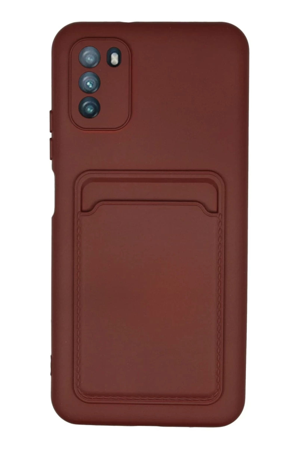 Xiaomi Pocophone M3 Kılıf Kelvin Kartvizitli Silikon - Bordo