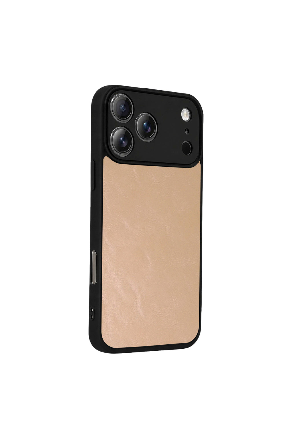 Apple iPhone 17 Pro Uyumlu Aras Deri Kapak - Pudra