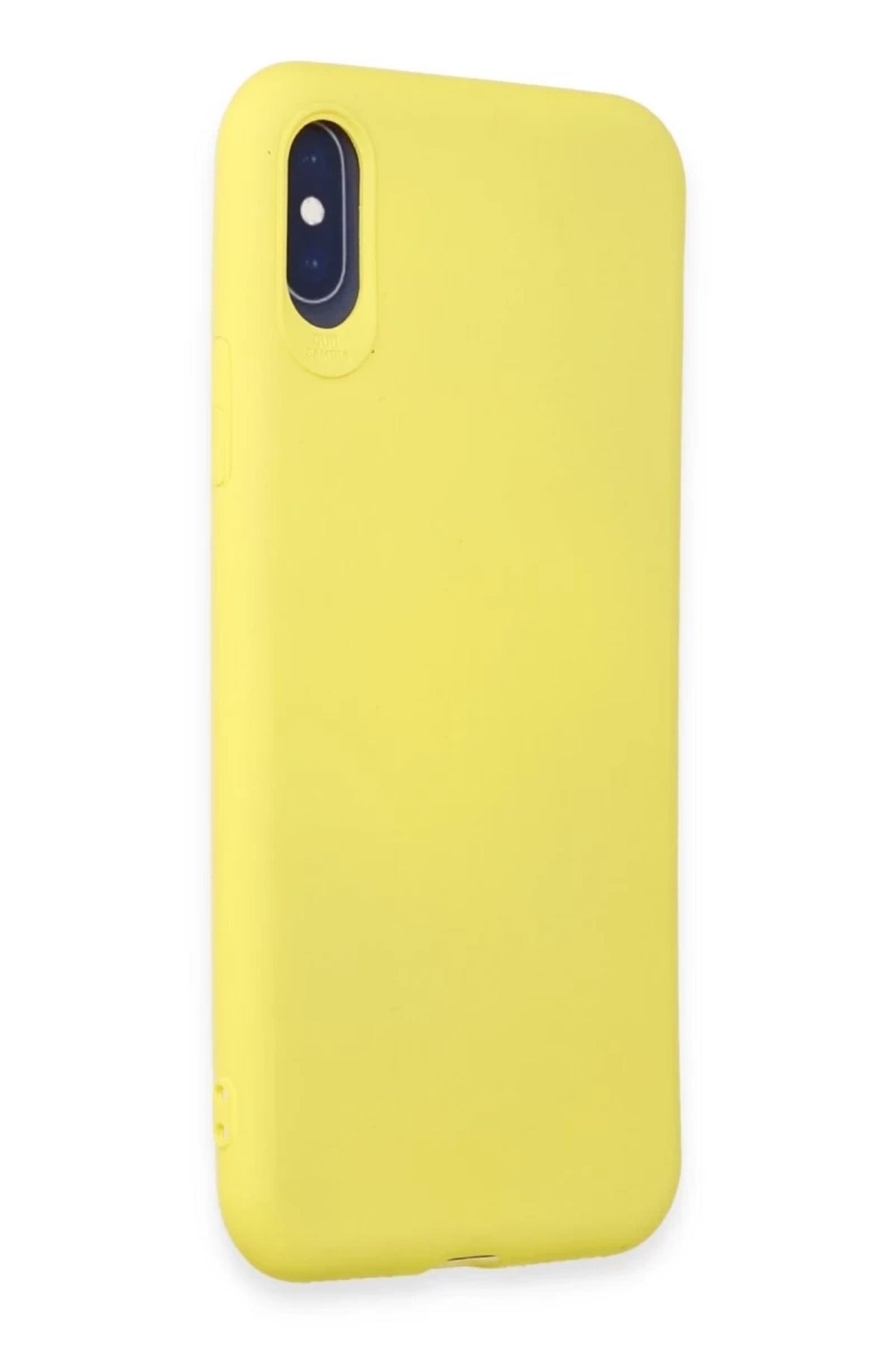 Apple iPhone X Uyumlu Kılıf First Silikon - Sarı