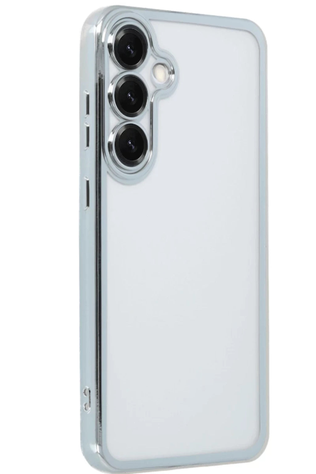 Samsung Galaxy S25 Uyumlu Kılıf Lensli Silikon - Gümüş