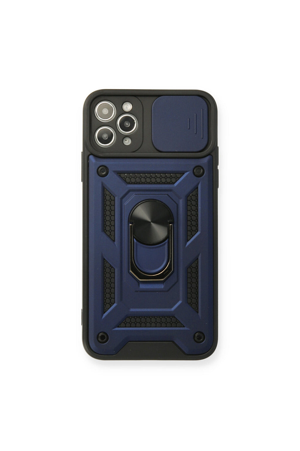 Apple iPhone 11 Pro Max Uyumlu Kılıf Pars Lens Yüzüklü Silikon - Lacivert