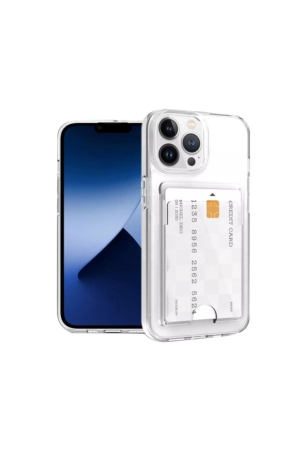 Apple iPhone 14 Pro Max Uyumlu Kılıf Kart Şeffaf Silikon - Şeffaf