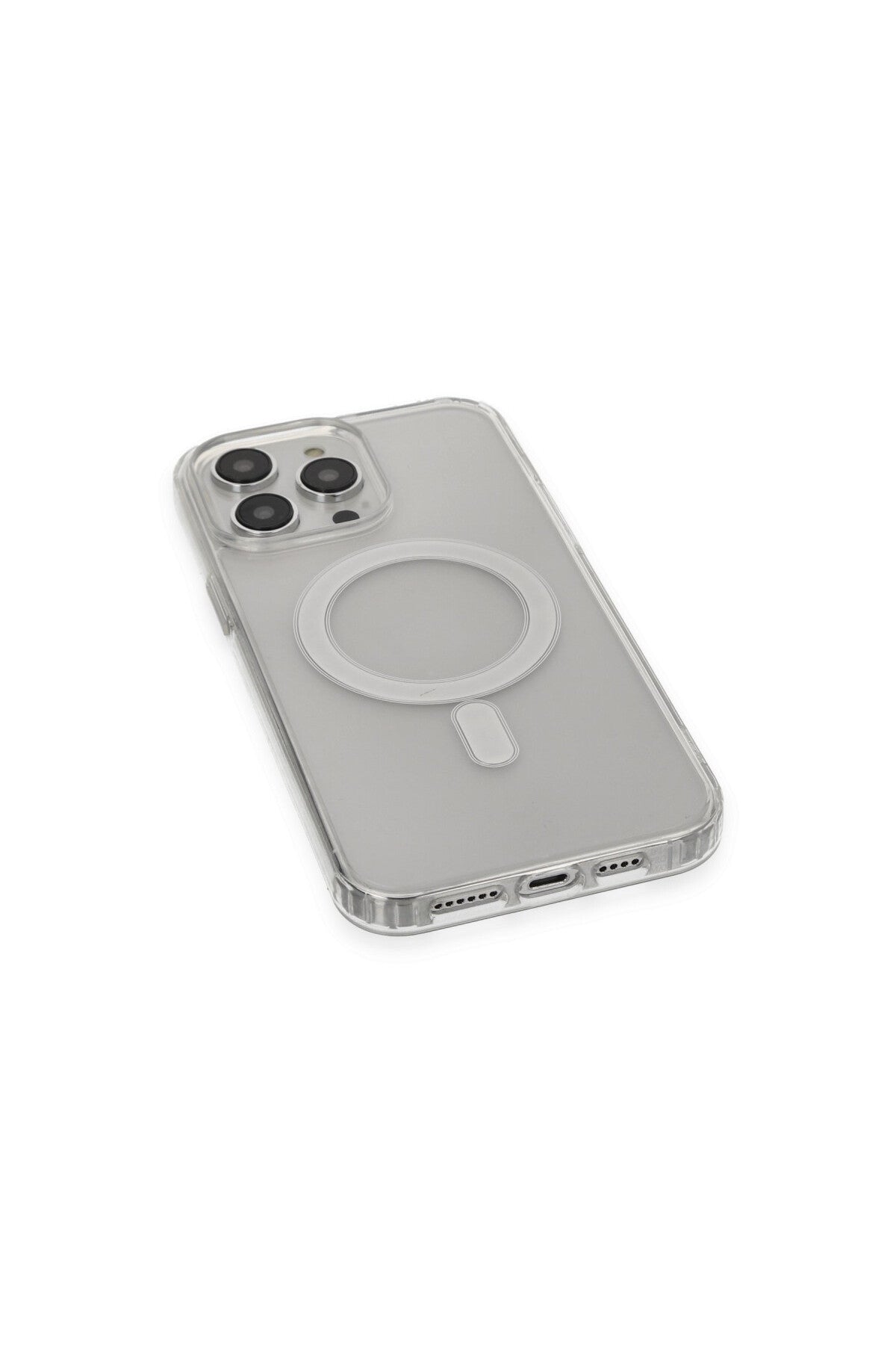 Apple iPhone 14 Pro Uyumlu Kılıf Matte Şeffaf Magneticsafe - Şeffaf
