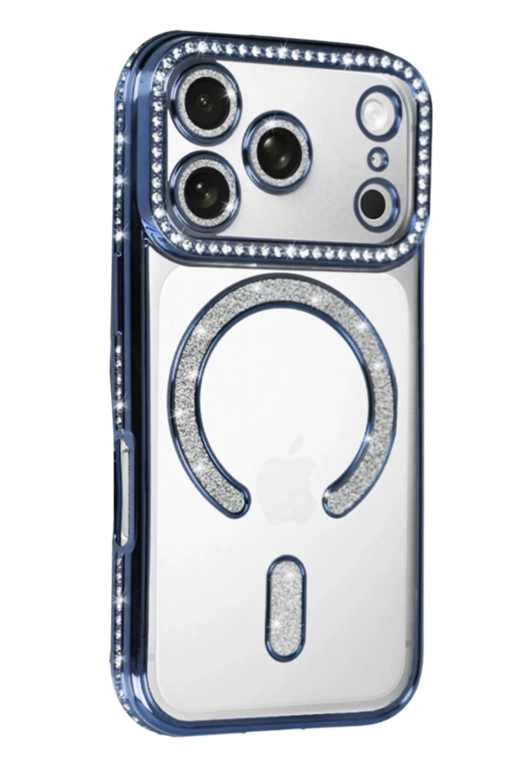 Apple iPhone 17 Pro Uyumlu Joke Simli Magneticsafe Kılıf - Mavi