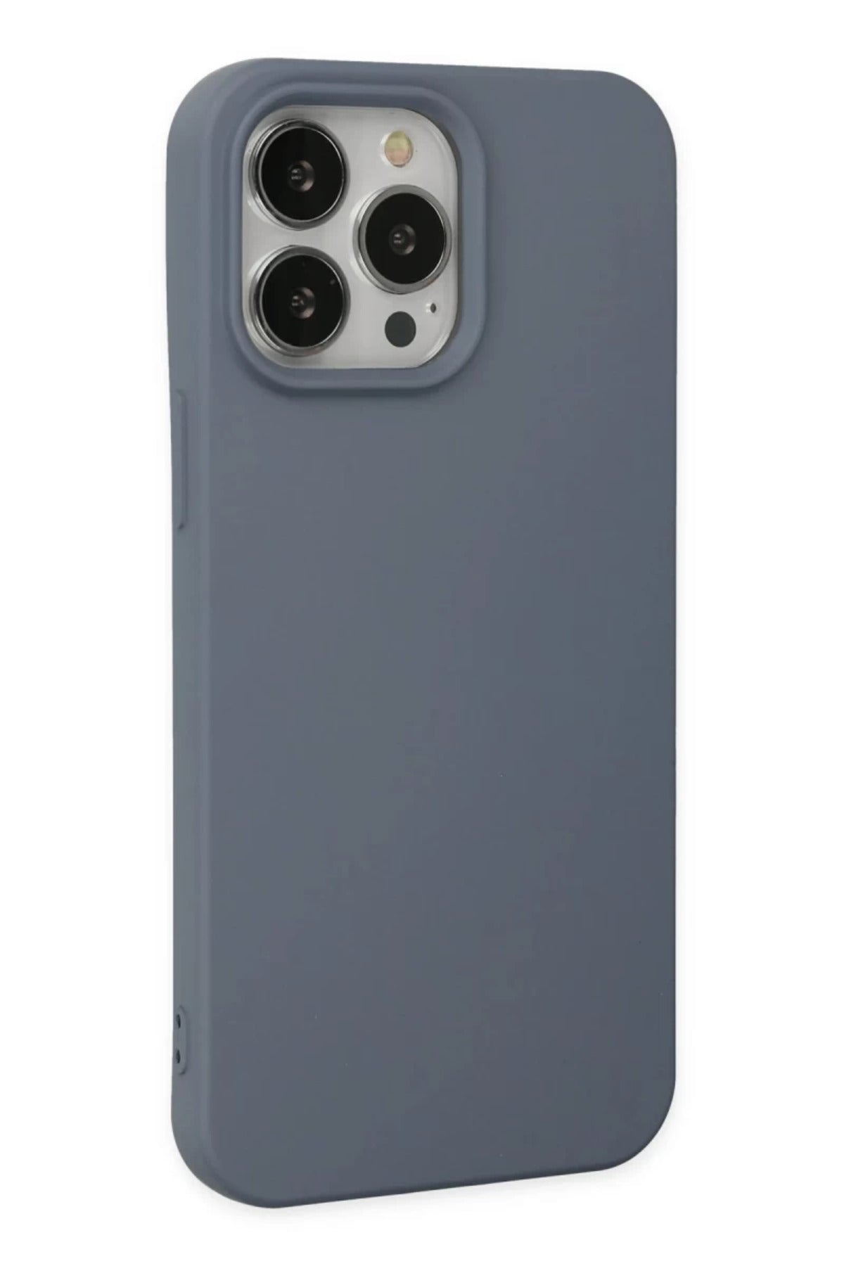 Apple iPhone 15 Pro Max Uyumlu Kılıf Nano içi Kadife Silikon - Gri