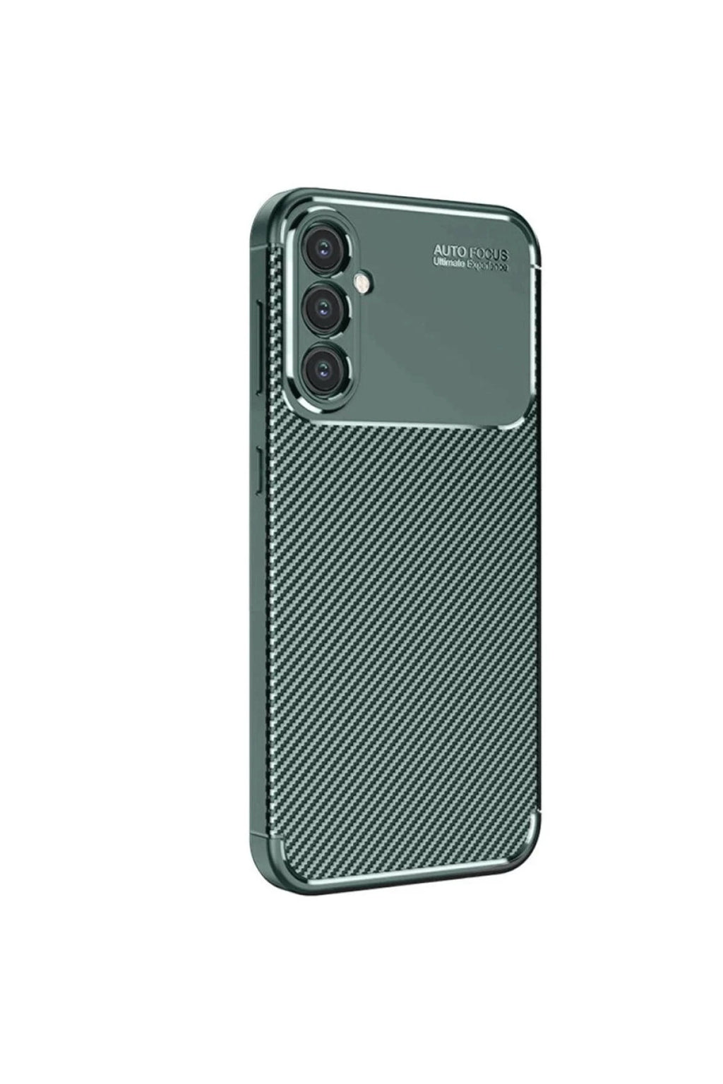Samsung Galaxy S25 Uyumlu Kılıf Auto Focus Karbon Kapak - Koyu Yeşil