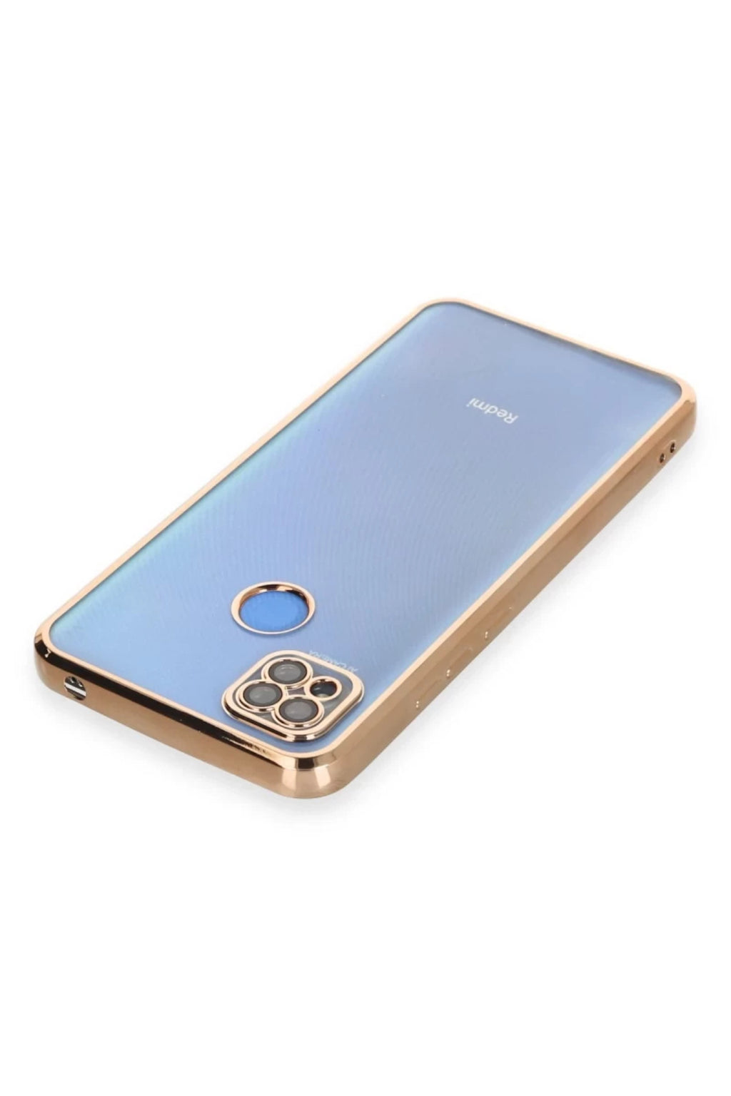 Xiaomi Redmi 9C Uyumlu Kılıf Lensli Silikon - Gold