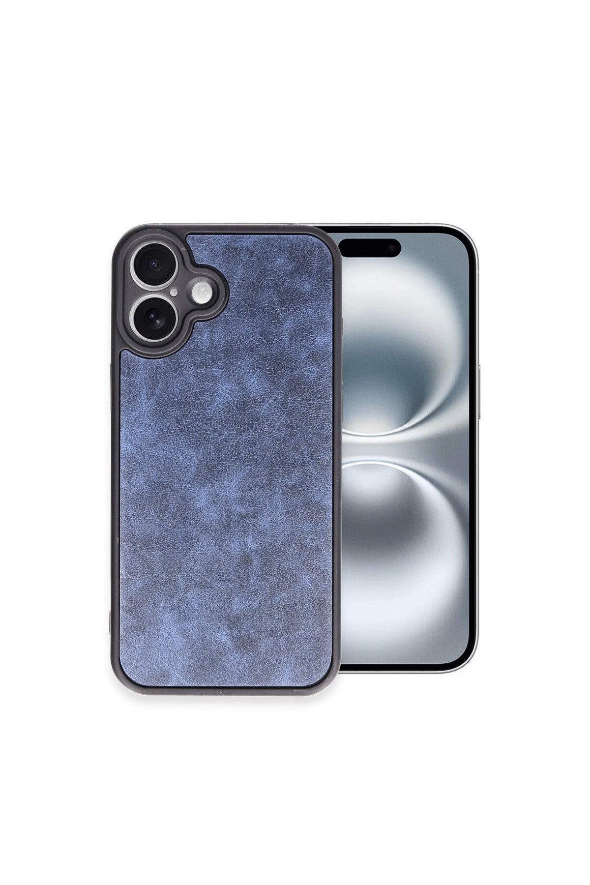 Apple iPhone 16 Plus Uyumlu Kılıf Aras Deri Kapak - Lacivert