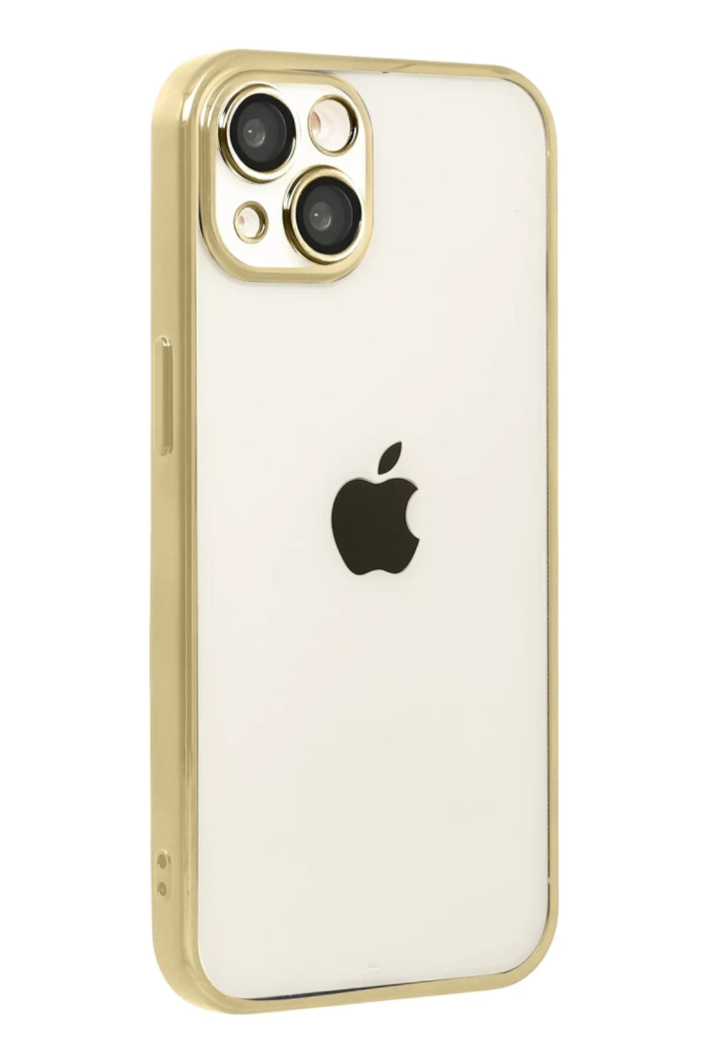 Apple iPhone 15 Uyumlu Lensli Silikon - Gold