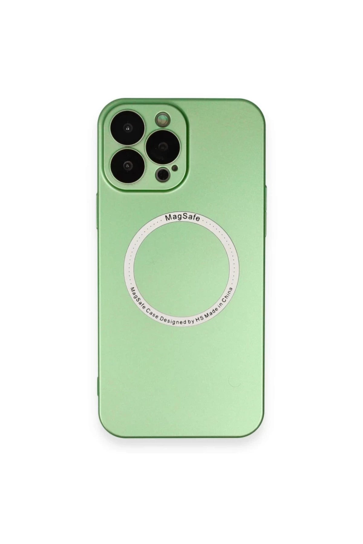 Apple iPhone 13 Pro Uyumlu Kılıf Jack Magneticsafe Lens Silikon - Yeşil