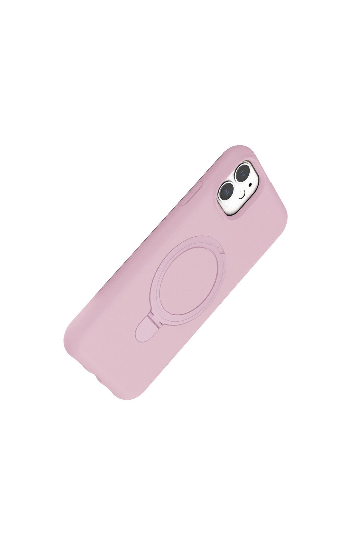 Apple iPhone 11 Uyumlu Regal Magsafe Standlı Kapak - Açık Pembe