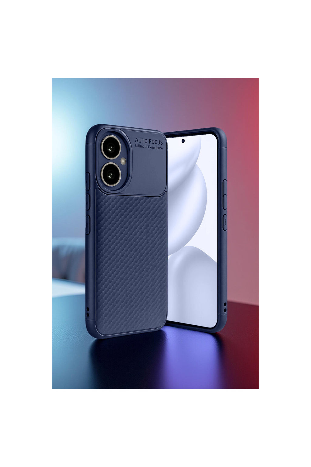 Honor 400 Uyumlu Kılıf Auto Focus Karbon Kapak - Lacivert
