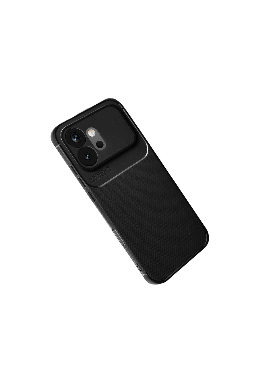 Huawei Honor 600 Uyumlu Auto Focus Karbon Kapak - Siyah