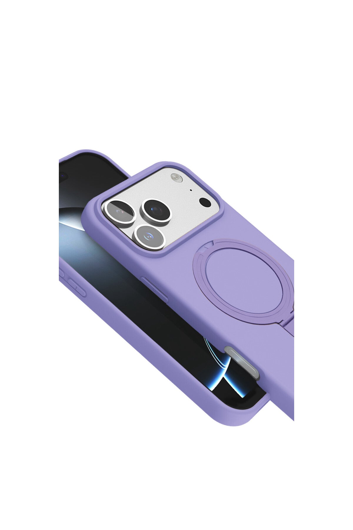 Apple iPhone 17 Pro Max Uyumlu Regal Magsafe Standlı Kapak - Lila