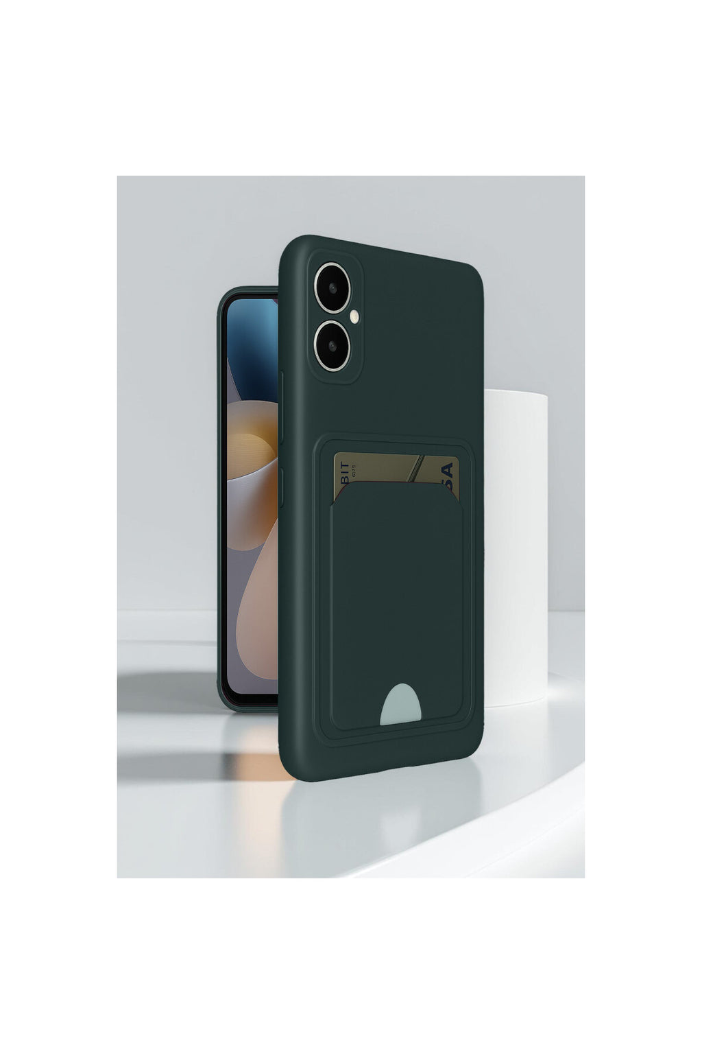 Samsung Galaxy A05 Uyumlu Kelvin Kartvizitli Silikon - Siyah