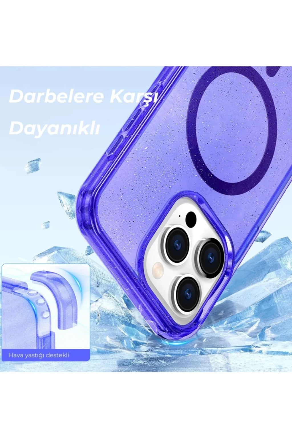 Apple iPhone 14 Pro Uyumlu Kılıf Star Magsafe Kapak - Şeffaf