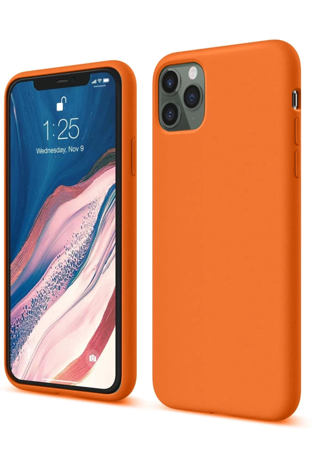 Apple iPhone 11 Pro Uyumlu Kılıf First Silikon - Turuncu