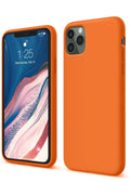 Apple iPhone 11 Pro Uyumlu Kılıf First Silikon - Turuncu
