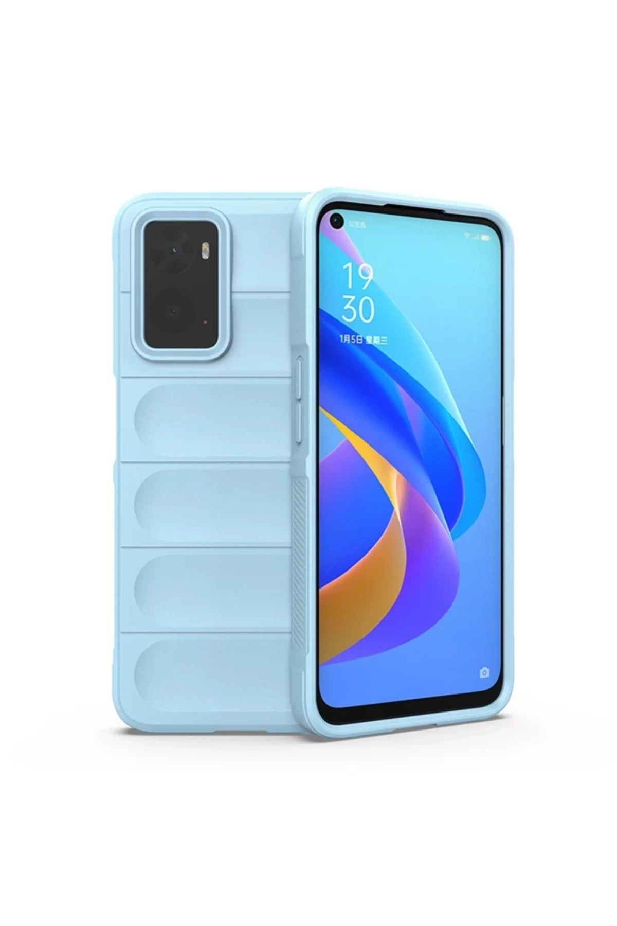 Realme 9i 4G Uyumlu Kılıf Optimum Silikon - Sky Blue
