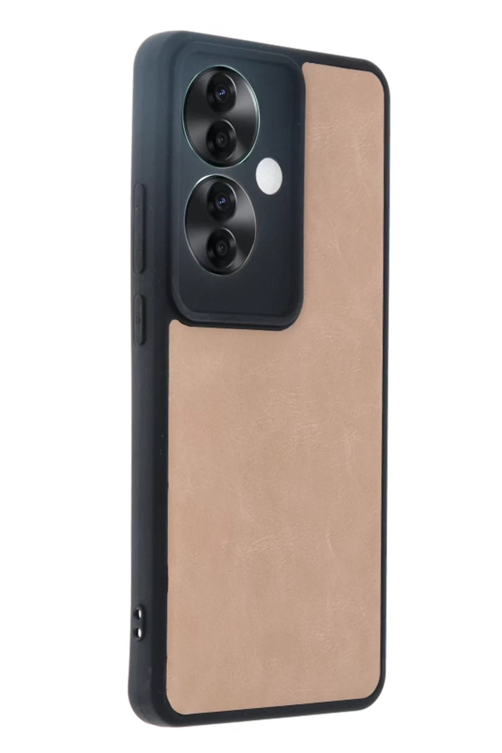 Oppo Reno 11F Uyumlu Kılıf Aras Deri Kapak - Pudra