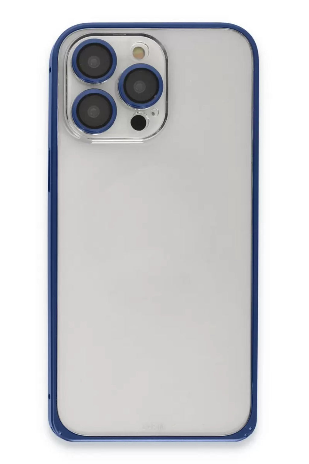 Joko Apple iPhone 15 Pro Max Uyumlu Metal Bumper Mat Kapak - Lacivert