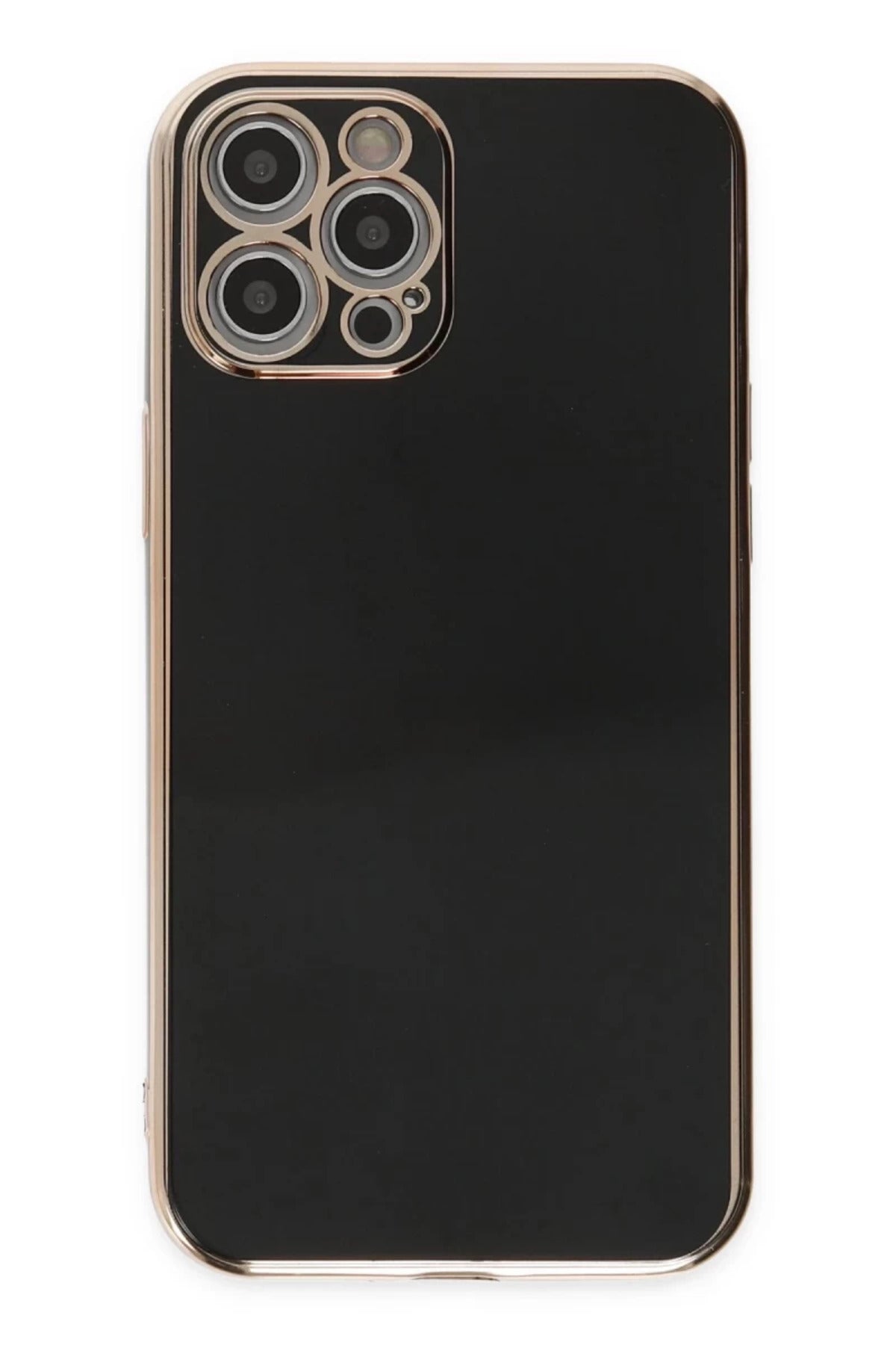 Apple iPhone 12 Pro Uyumlu Kılıf Volet Silikon - Siyah