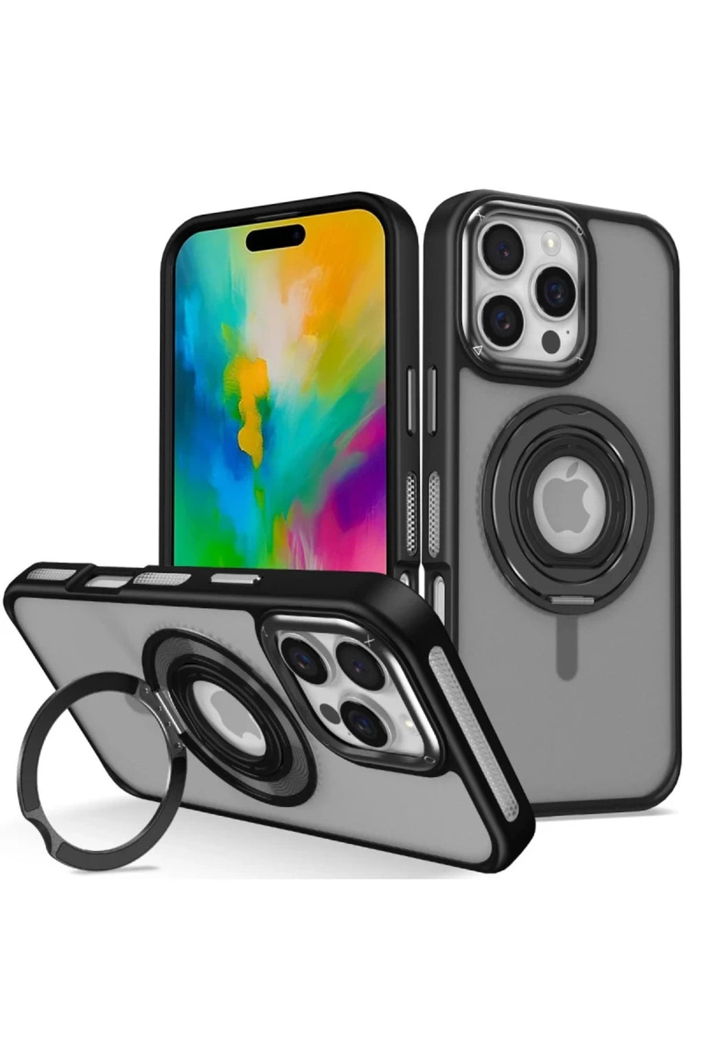 Joko Apple iPhone 16 Pro Uyumlu Banza Magsafe Standlı Kapak - Siyah