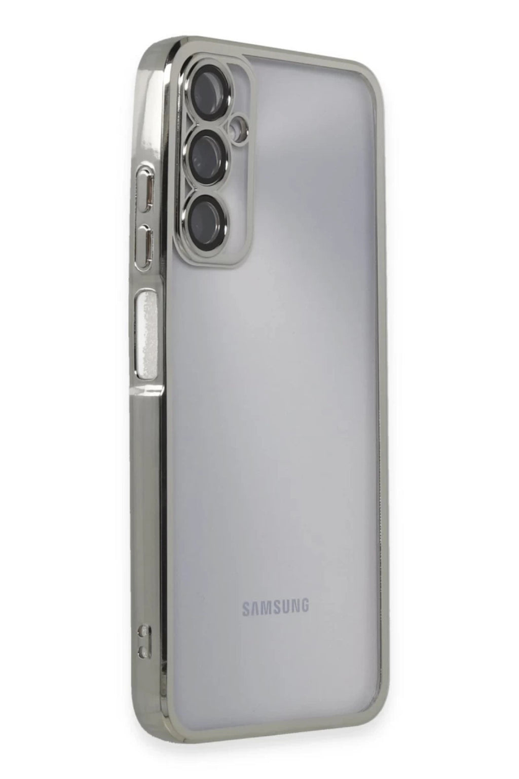 Samsung Galaxy A05S Uyumlu Kılıf Lensli Silikon - Gümüş