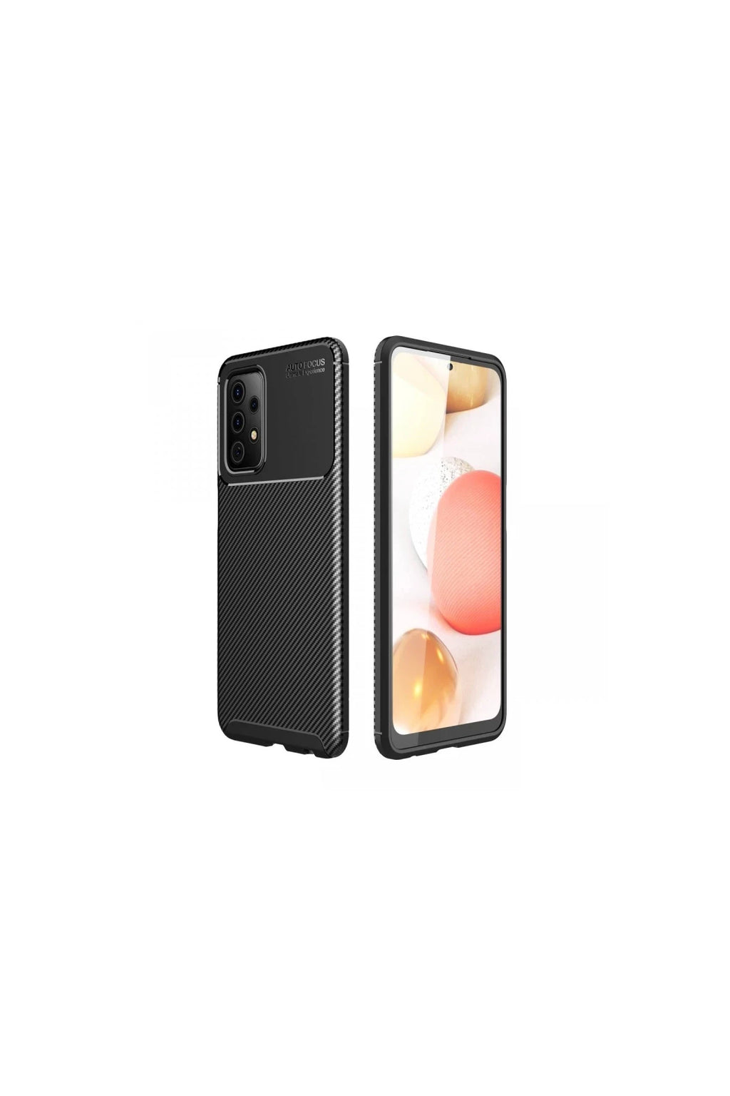Samsung Galaxy A72 Uyumlu Kılıf Auto Focus Karbon Kapak - Siyah