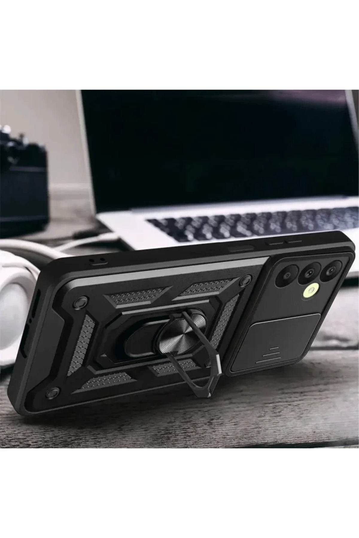 Samsung Galaxy S24 FE Uyumlu Pars Lens Yüzüklü Silikon - Yeşil