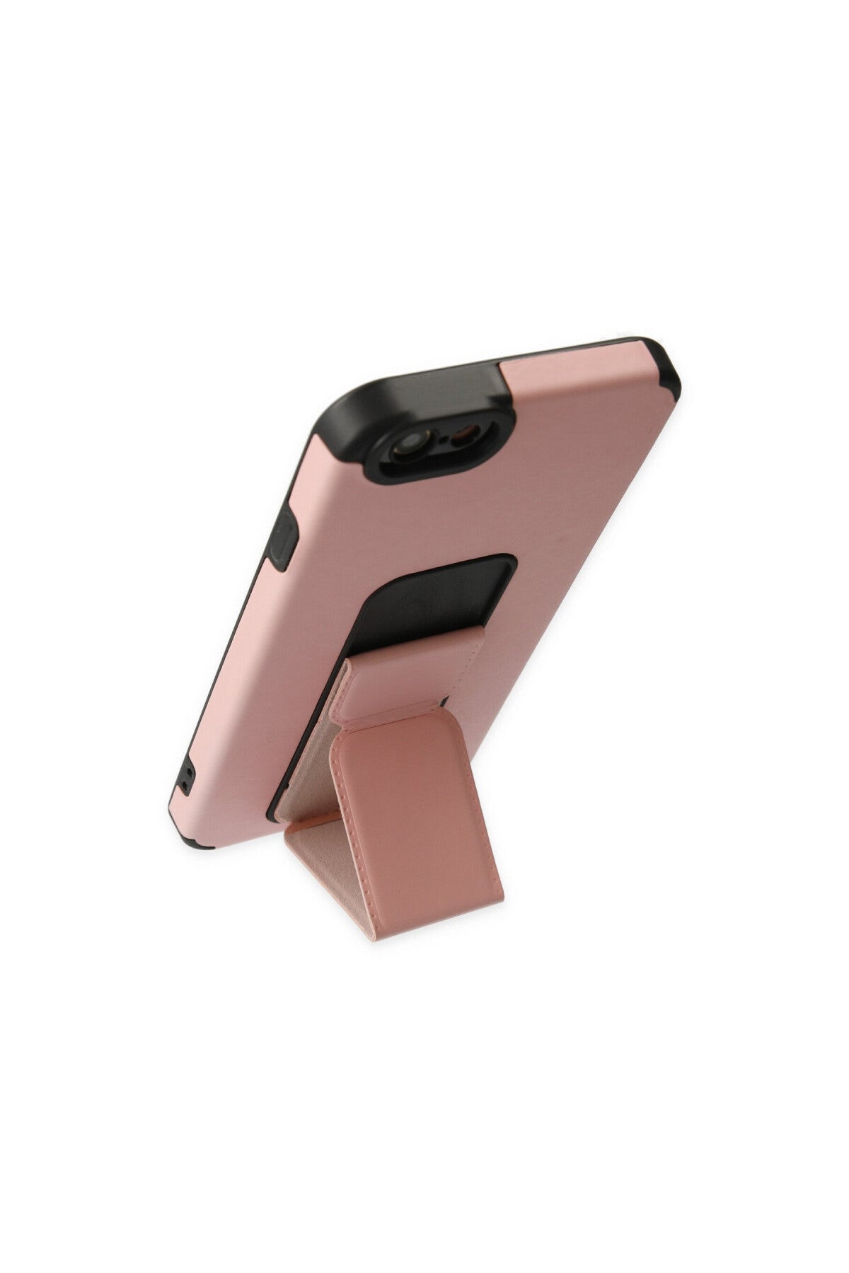 Apple iPhone 6 Uyumlu Kılıf Mega Standlı Silikon - Pudra