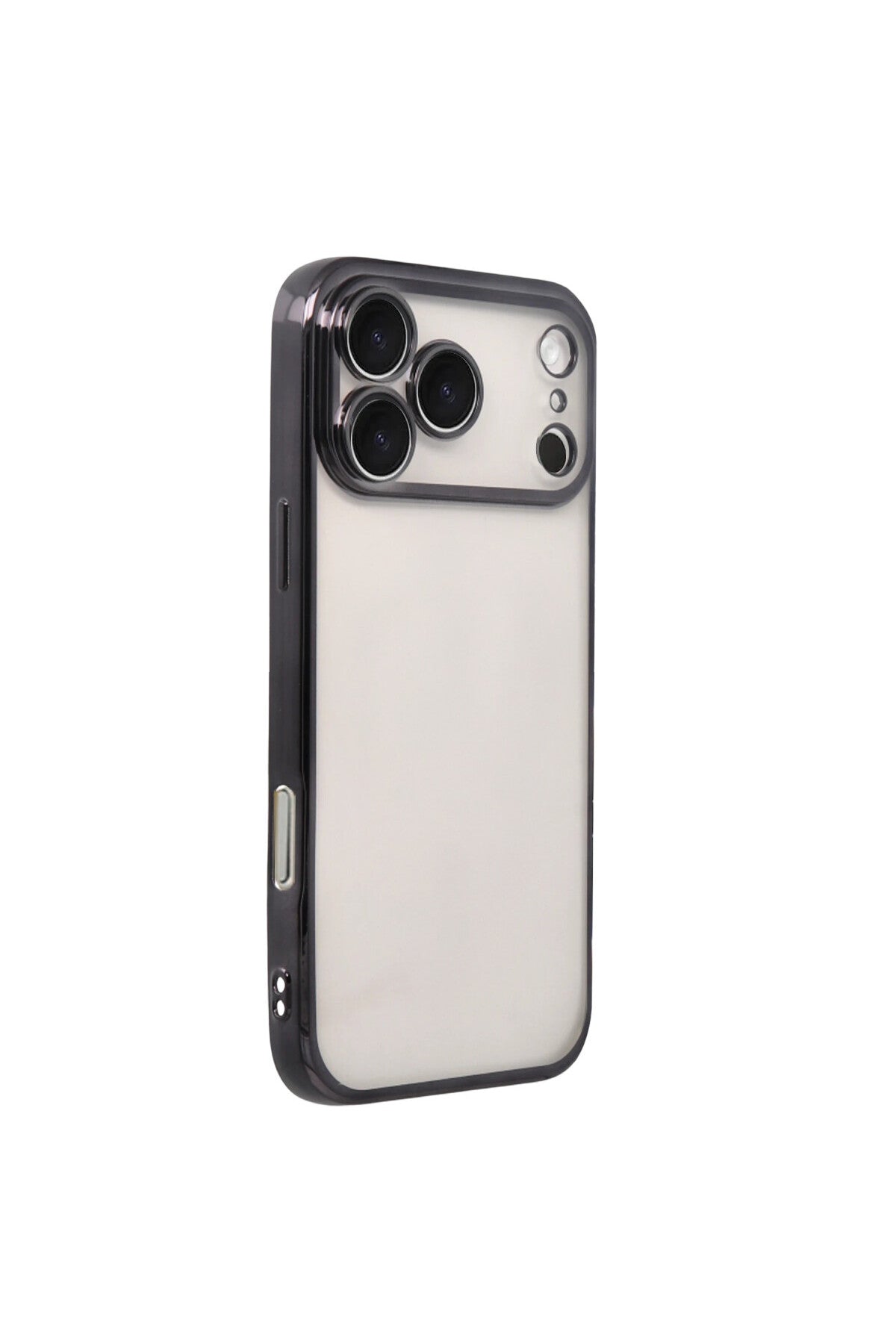 Apple iPhone 17 Pro Max Uyumlu Lensli Silikon - Siyah