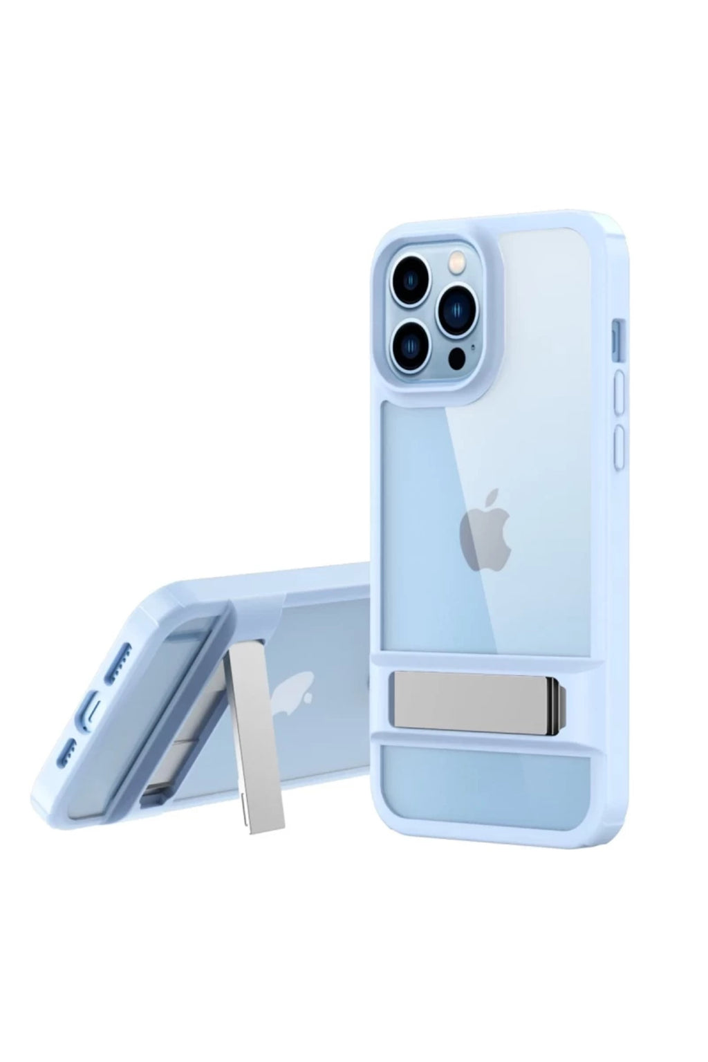 Apple iPhone 13 Pro Uyumlu Kılıf Rolet Stand Kapak - Sierra Blue