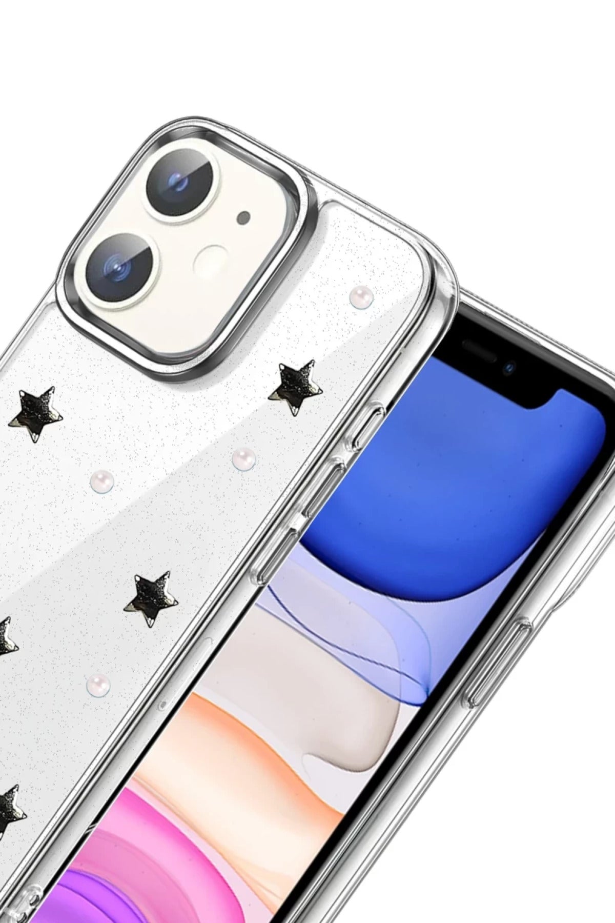 Apple iPhone 11 Uyumlu Fiyonk Desenli Kapak - Desen 7