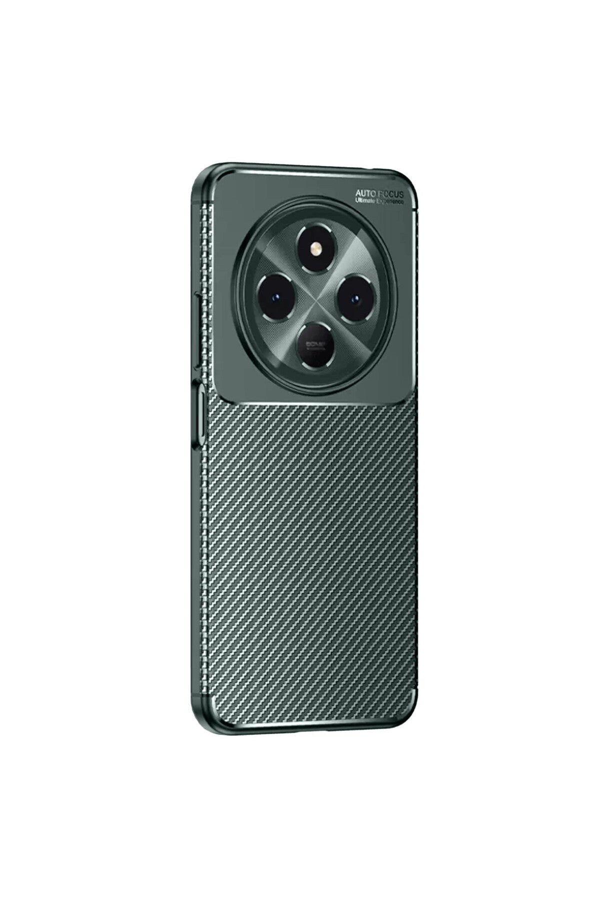 Tecno Spark 30 Uyumlu Kılıf Auto Focus Karbon Kapak - Koyu Yeşil
